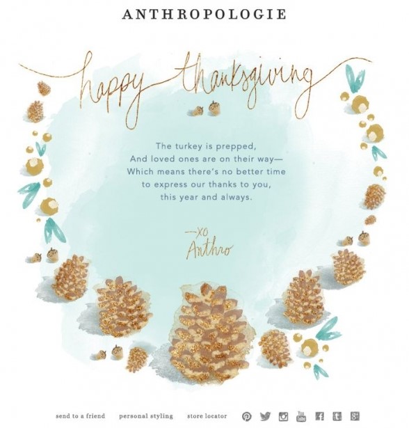 Anthropologei Thanks Giving | Data Marketers Group